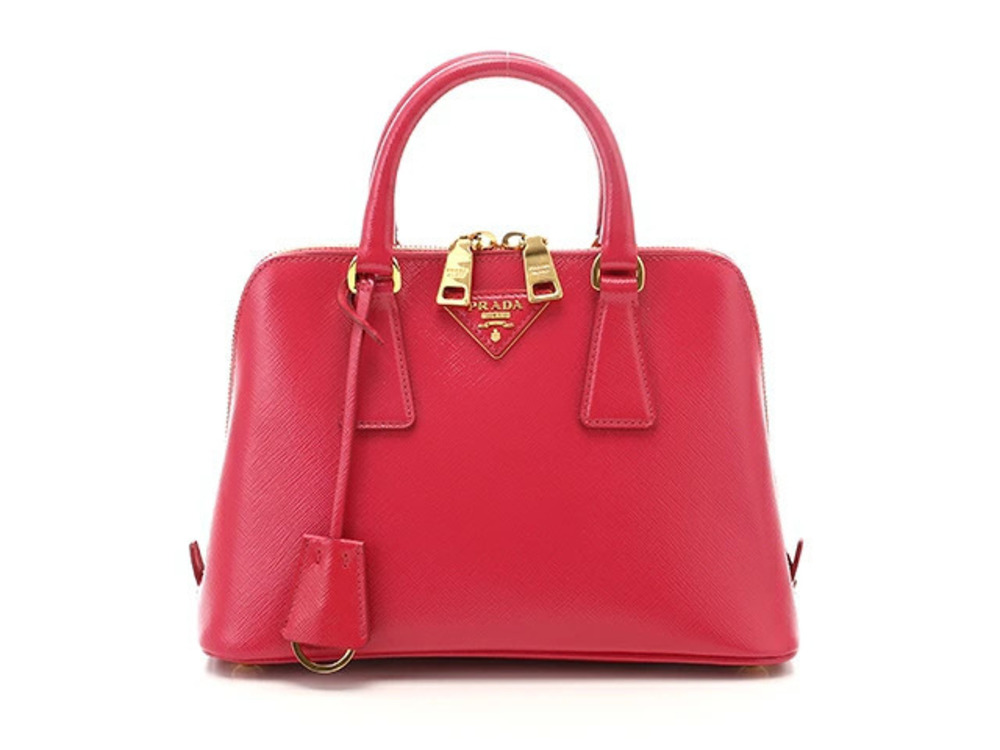 Prada Shoulder Bag Saffiano Leather Pink